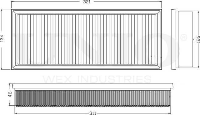 Фильтр воздушный (Unio). Артикул FLT-10124