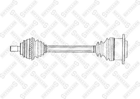 Полуось (привод в сборе, приводной вал) Stellox передняя правая/левая для Ford Galaxy I 1995-2006. Артикул 158 1768-SX