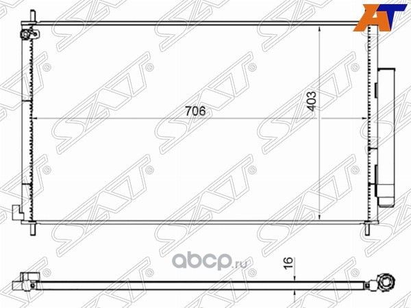 Радиатор кондиционера HONDA CR-V 2.4 12- (SAT). Артикул STHD683940