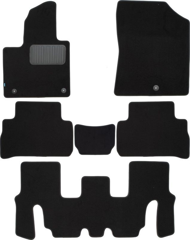 Коврики текстильные Klever Premium для салона Hyundai Santa Fe IV 7 мест рестайлинг 2021-2026. Артикул KLEVER0302007722110kh