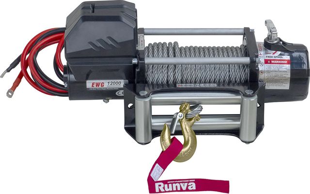 Лебёдка электрическая 12V Magnum 12000 lbs 5443 кг (стальной трос). Артикул EWD12000F