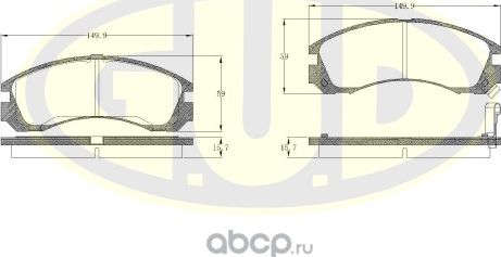 Тормозные колодки G.U.D.. Артикул GBP035402