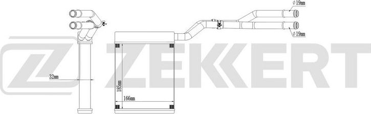 Радиатор отопителя (печки) Zekkert (алюминий). Артикул MK-5101