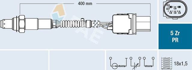 Лямбда-зонд (кислородный датчик) FAE для Mercedes-Benz GLC I (X253) 2016-2026. Артикул 75074