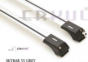 Багажник на рейлинги Erkul Skybar V1 для Ford Tourneo Custom 2013-2025 (Аэро-крыло дуги) СЕРЕБРИСТЫЙ. Артикул 12.SKY.05.13.V1.G