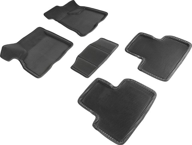 Коврики Seintex 3D EVA Соты для салона Lada (ВАЗ) 2110 1996-2010 ЧЕРНЫЕ. Артикул 95179