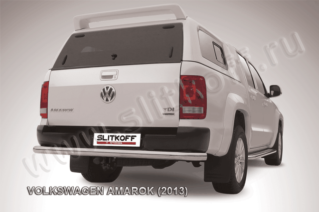 Защита Slitkoff заднего бампера d76 для Volkswagen Amarok 2010-2015. Артикул VWAM13-011