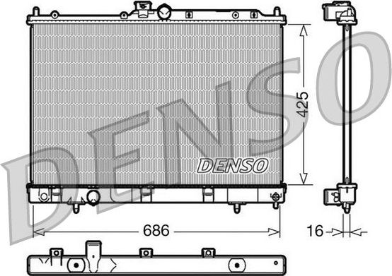 Радиатор охлаждения двигателя Denso (алюминий). Артикул DRM45031