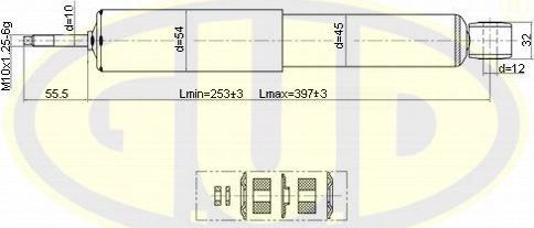Амортизатор G.U.D.. Артикул GSA344201