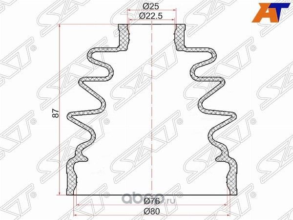 Пыльник шруса наружный MAZDA 3 03-11  2 хомута. (SAT). Артикул C1087