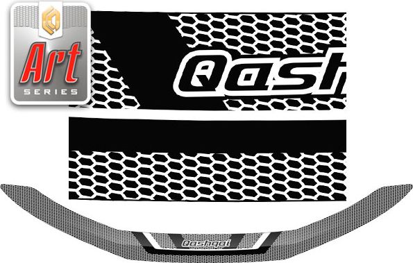 Дефлектор СА Пластик для капота (Серия "Art" графит) Nissan Qashqai II 2018-2026. Артикул 2010011614392