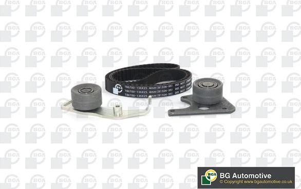 Ремень ГРМ с роликами (комплект) BGA для Citroen Berlingo I 1996-2003. Артикул TB1402K