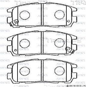 Тормозные колодки Advics передние для Isuzu TF (Pickup) 1995-2002. Артикул SN829P