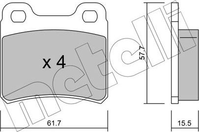 Тормозные колодки Metelli задние для Saab 900 II 1993-1996. Артикул 22-0141-0