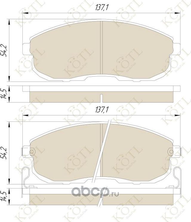 Колодки тормозные дисковые передние к-т NISSAN JUKE/MAXIMA/TEANA/TIIDA/SUZUKI SX4 (Kotl) Kotl. Артикул 3616kt