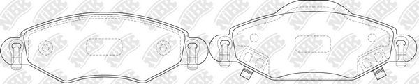 Тормозные колодки NiBK передние для Toyota Echo 1999-2005. Артикул PN0369