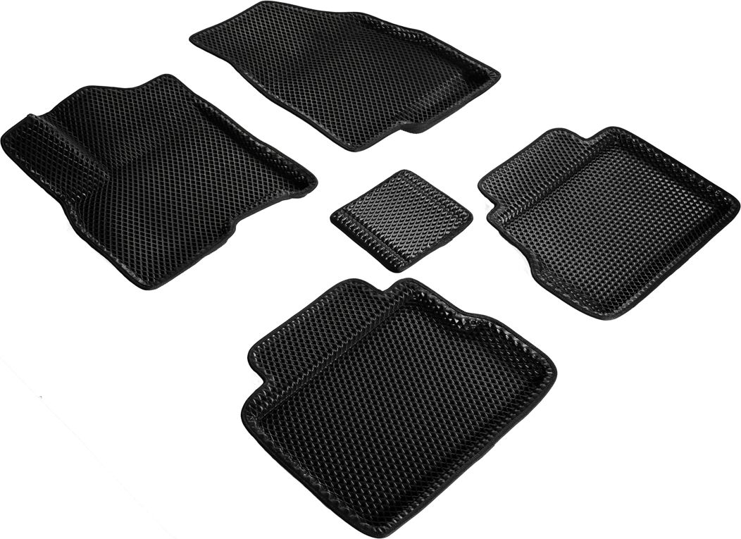 Коврики Seintex 3D EVA ромб для салона Chery Tiggo 7 Pro 2020-2026 ЧЕРНЫЕ. Артикул 98864