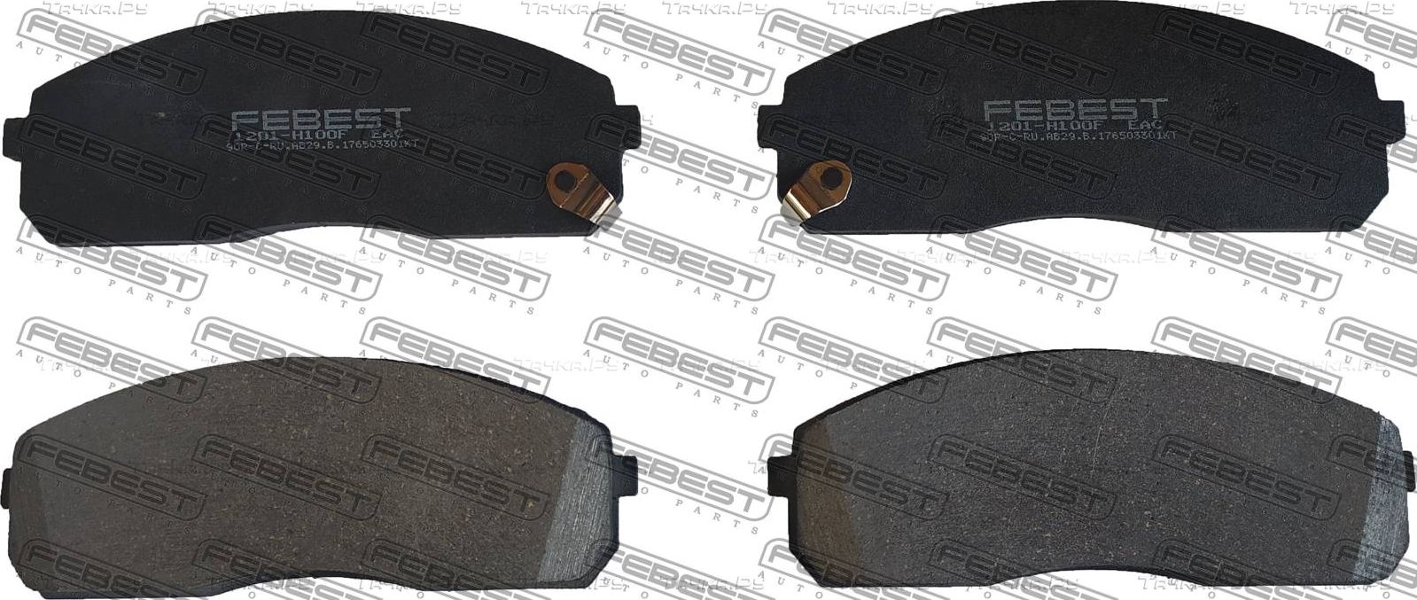 Тормозные колодки Febest передние для Hyundai H-1 II 2008-2026. Артикул 1201-H100F