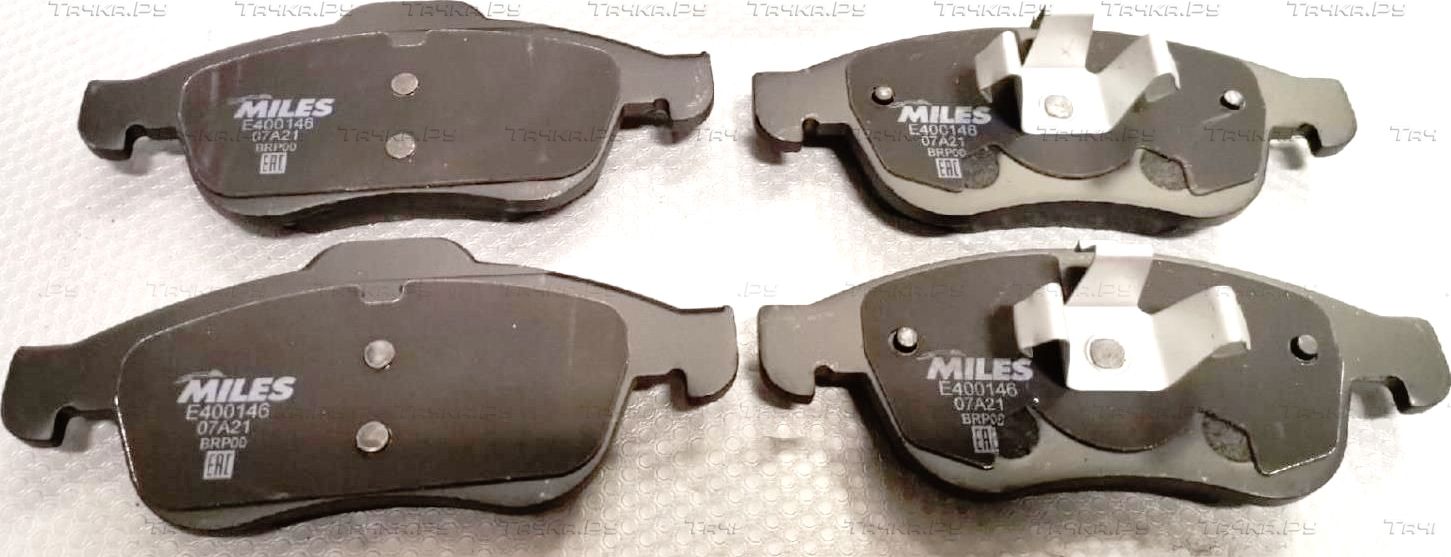 Тормозные колодки Miles (Semi-Metallic) передние для Renault Scenic III 2009-2016. Артикул E100146