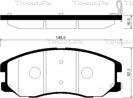 Тормозные колодки HSB передние для Chevrolet Equinox I 2003-2009. Артикул HP2017