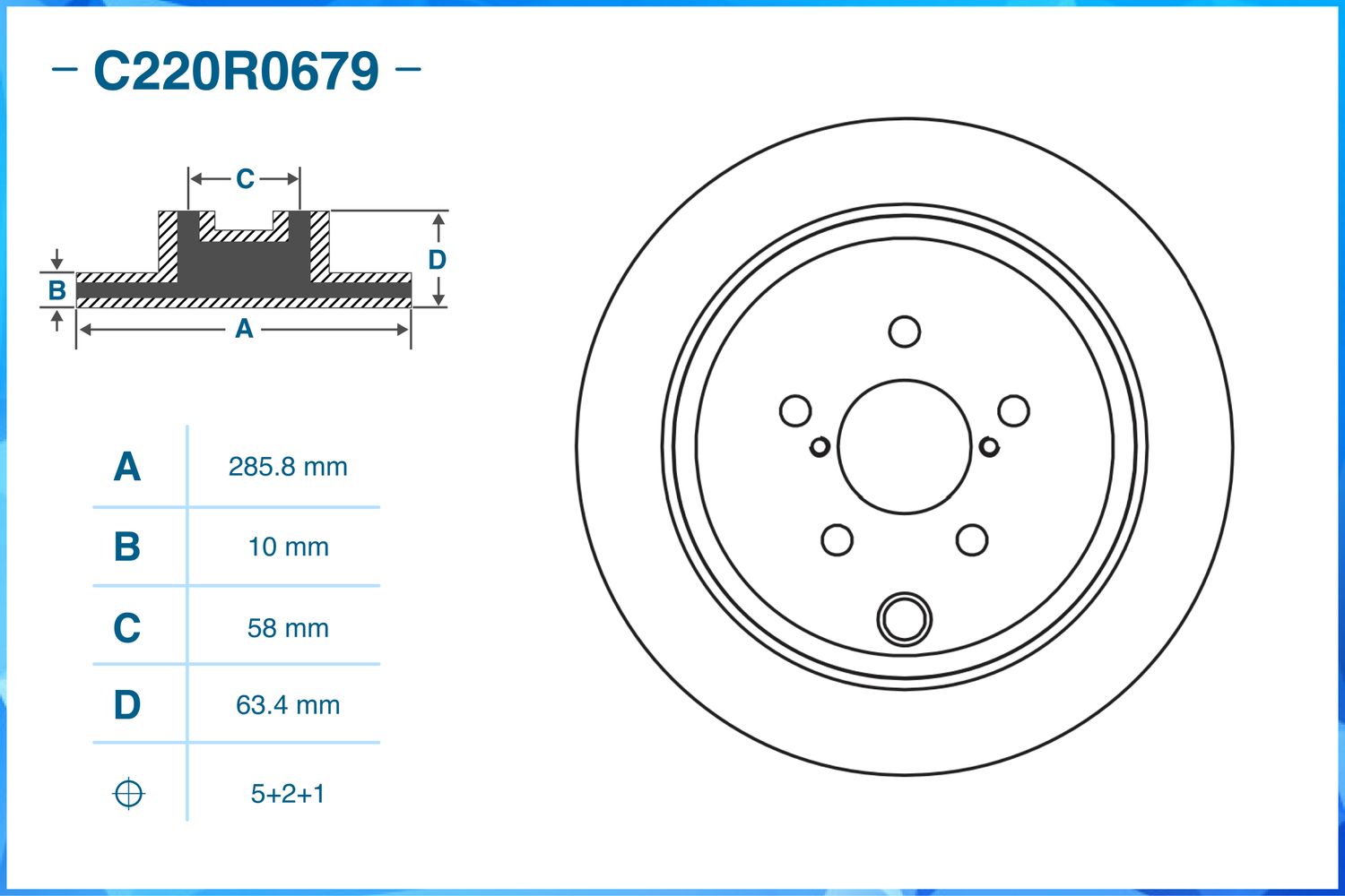 Диск тормозной задний (Cworks) Cworks. Артикул C220R0679
