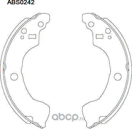 Колодки  торм. барабан (Allied Nippon). Артикул ABS0242