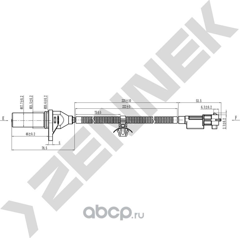 Датчик положения коленвала HYUNDAI I30/SOLARIS, KIA CEED 1.4I-1.6I 06 (Zennek). Артикул DCS0244