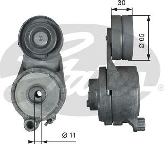 Натяжной ролик (натяжитель) приводного поликлинового ремня Gates DriveAlign®. Артикул T39294