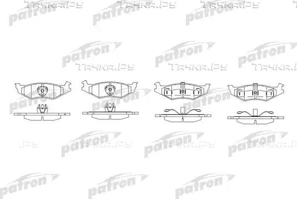 Тормозные колодки Patron задние для Chrysler LeBaron III 1988-1995. Артикул PBP7012