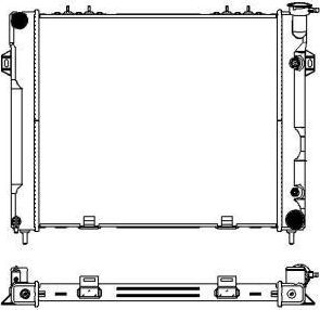 Радиатор охлаждения двигателя Sakura для Jeep Grand Cherokee I (ZJ) 1992-1999. Артикул 3231-1010