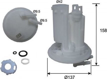 Топливный фильтр JS Asakashi для Subaru Forester III 2008-2013. Артикул FS27002