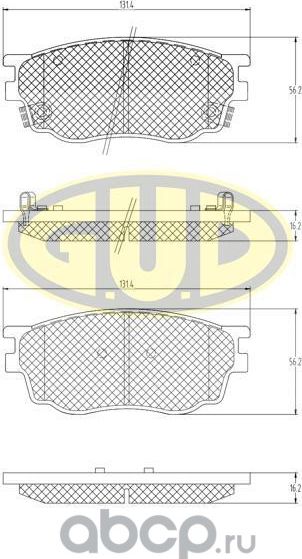 КОЛОДКИ ТОРМОЗНЫЕ ДИСКОВЫЕ (G.u.d). Артикул GBP080022