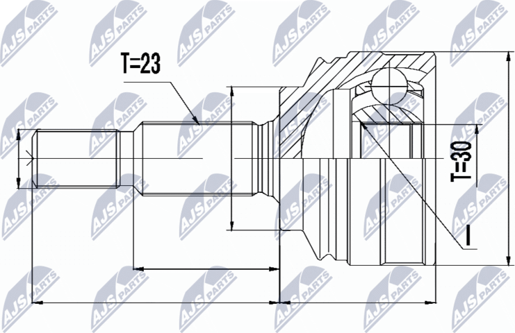 Шрус внутренний (граната) NTY. Артикул NPZ-RE-053