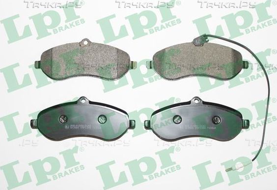 Тормозные колодки LPR передние для Peugeot Expert II 2007-2016. Артикул 05P1348