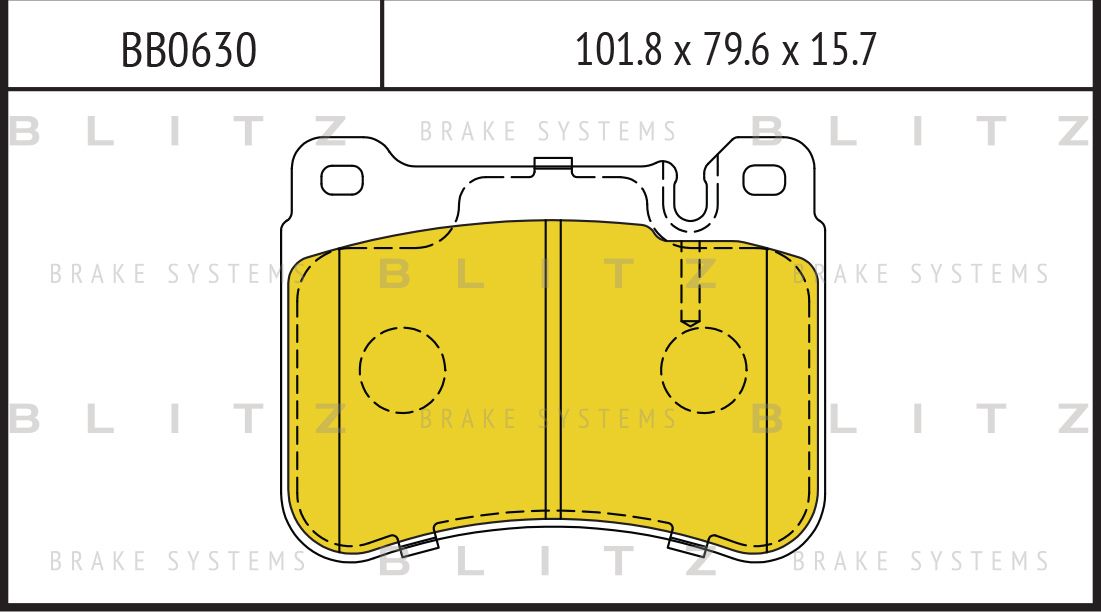 Колодки тормозные дисковые передние (Blitz). Артикул BB0630