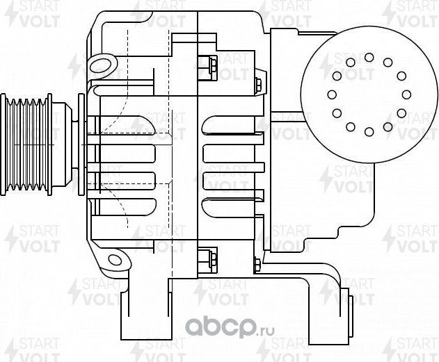Генератор StartVOLT для BMW 3 IV (E46) 1998-2007. Артикул LG 2636