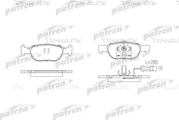 Тормозные колодки Patron. Артикул PBP1160