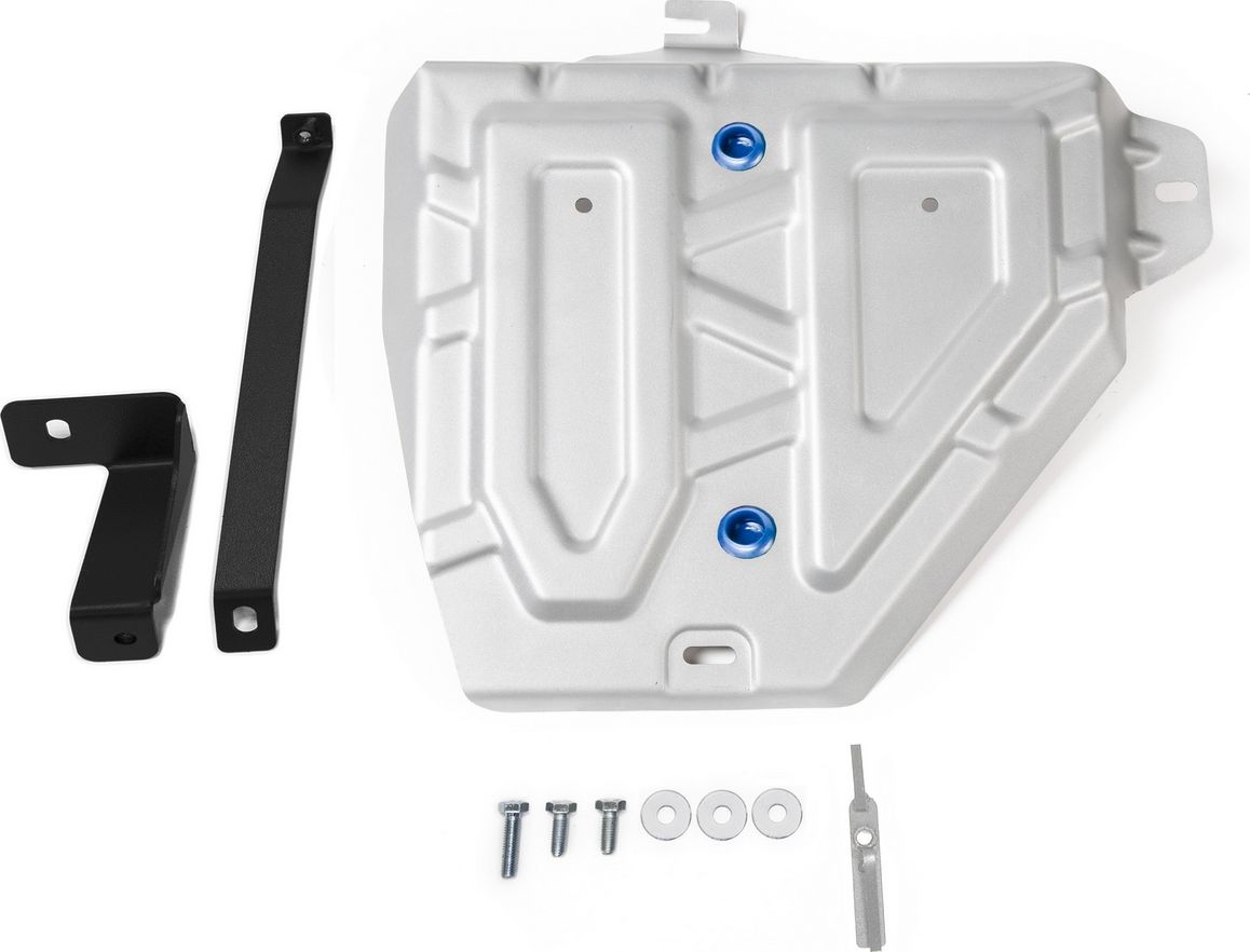 Защита алюминиевая Rival для топливного бака Hyundai Creta II 2021-2026. Артикул 333.2365.1