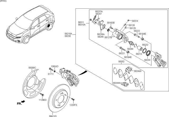 Тормозной диск Hyundai / KIA. Артикул 58411C9500