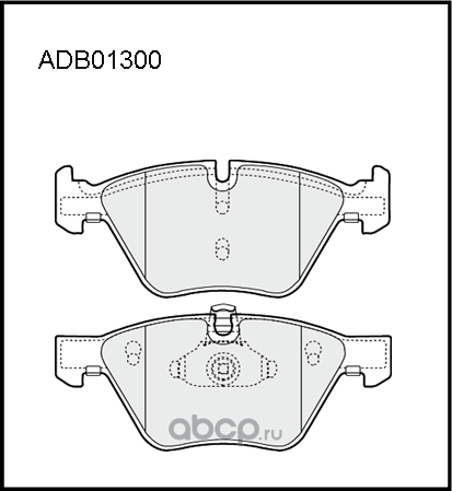 Колодки тормозные дисковые | перед | (Allied Nippon). Артикул ADB01300