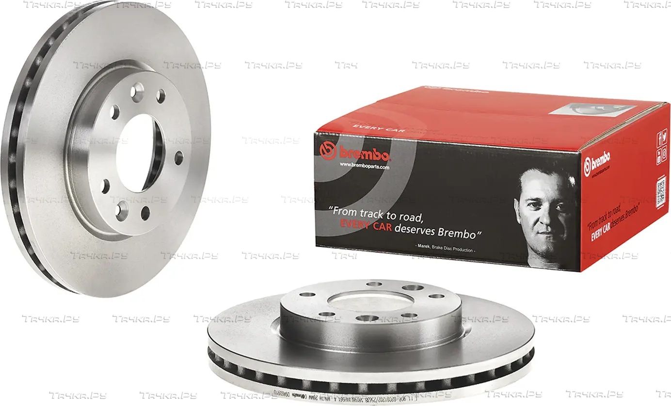 Тормозной диск Brembo PRIME LINE передний для Kia Carnival I 1999-2006. Артикул 09.A609.10