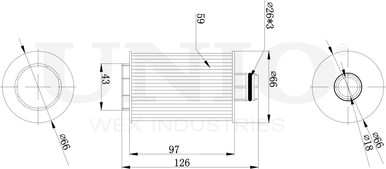 Фильтр масляный (Unio). Артикул FLT-20125