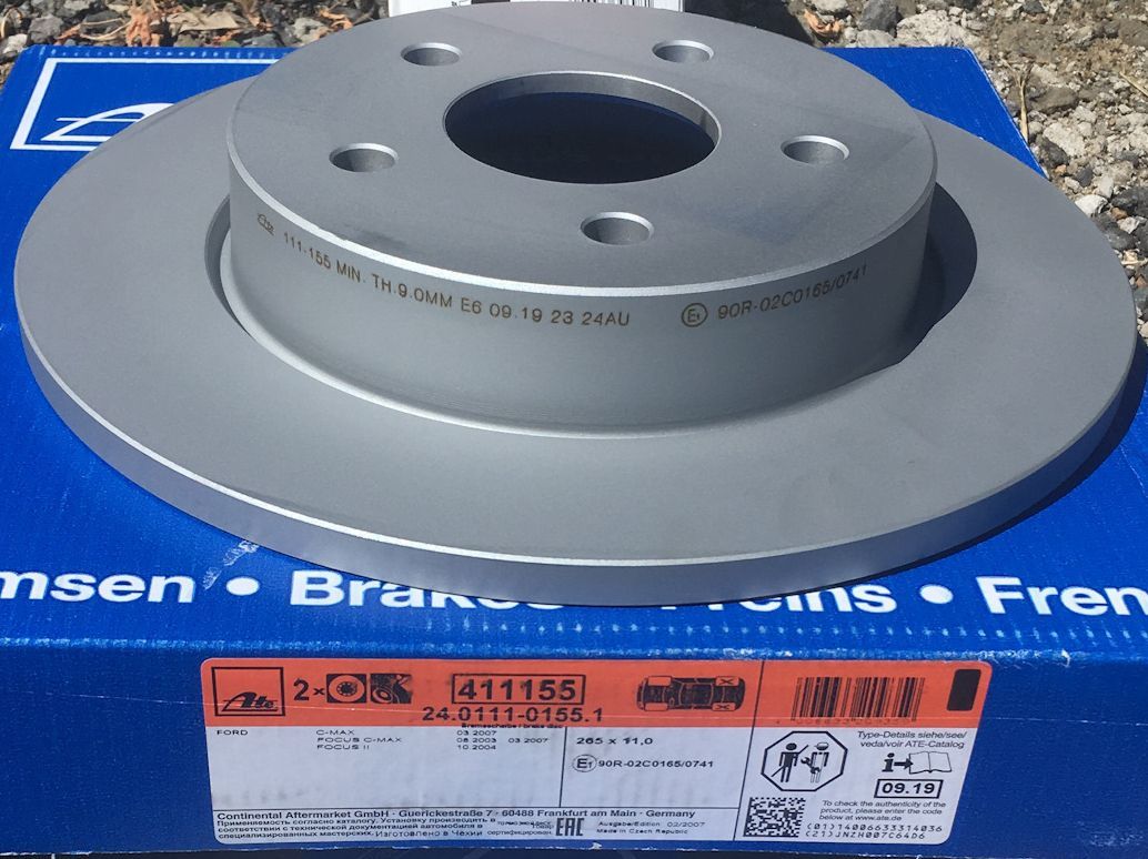 Тормозной диск ATE. Артикул 24.0111-0155.1