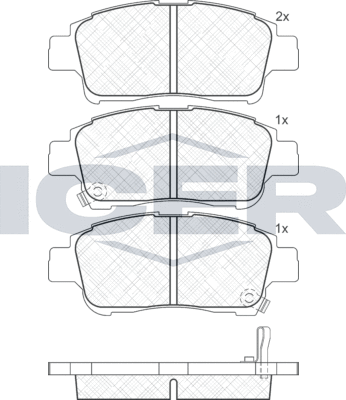 Тормозные колодки Icer. Артикул 181304