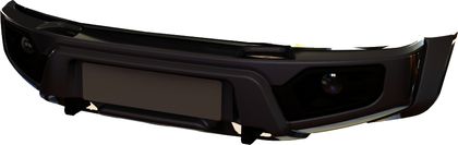 Бампер передний АВС-Дизайн для УАЗ Patriot 2014-2024 с лифтом 0-65 мм. ЛЁГКИЙ-У, с оптикой, черный. Артикул ABC.UAZ.FB.31B