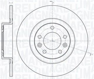 Тормозной диск Magneti Marelli. Артикул 361302040341