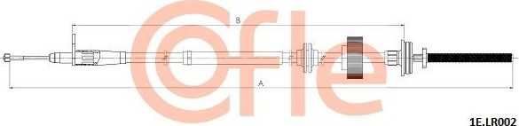 Трос ручника (тросик ручного тормоза) Cofle. Артикул 92.1E.LR002