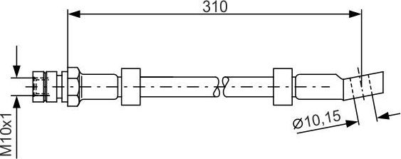 Тормозной шланг Bosch. Артикул 1 987 476 464
