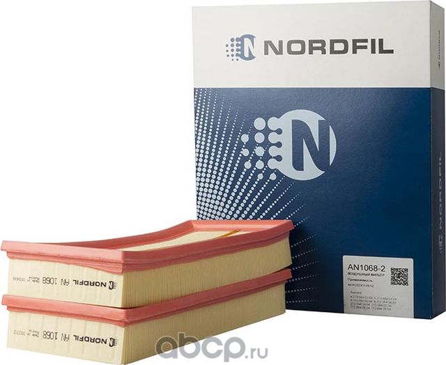 Фильтр воздушный (комплект 2 шт.) Mercedes C-Class  E-Class  G-Class  GL  GLK  M-Clas (Nordfil). Артикул an1068-2