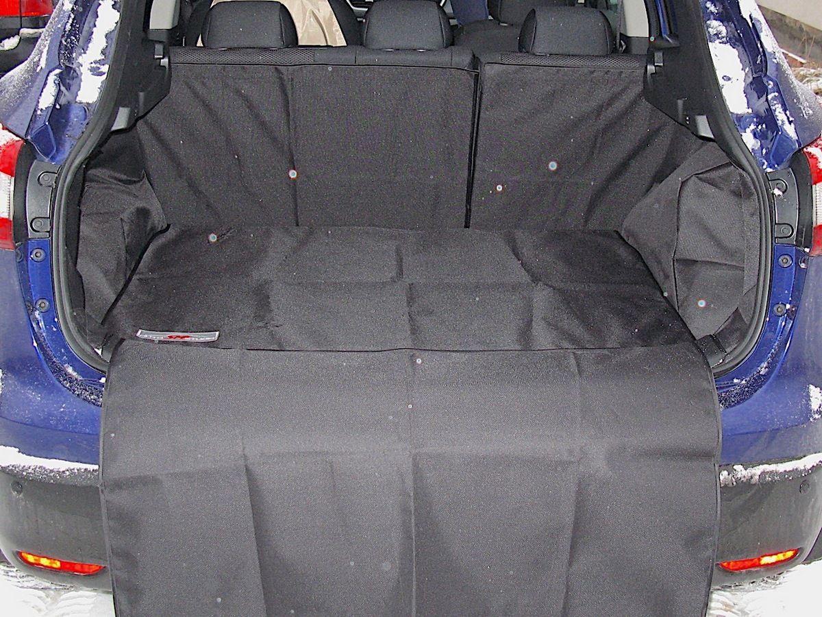 Защитный чехол AUTOSMSTUDIO "Maxi" в багажник автомобиля для Nissan Qashqai II J11 2013-2026, серый. Артикул TP-NISQII-MAXI-GR